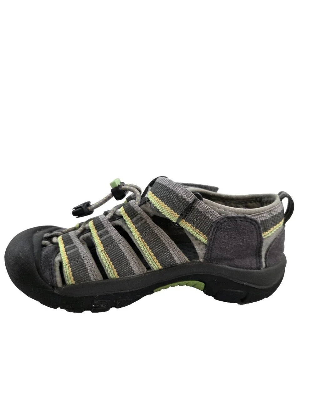 KEEN Newport H2 Kids Sandals Size 13 US Gray Lime Waterproof Closed Toe Outdoor